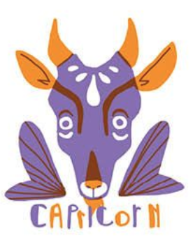 Capricorn, Mountain Goat & Fish Tail